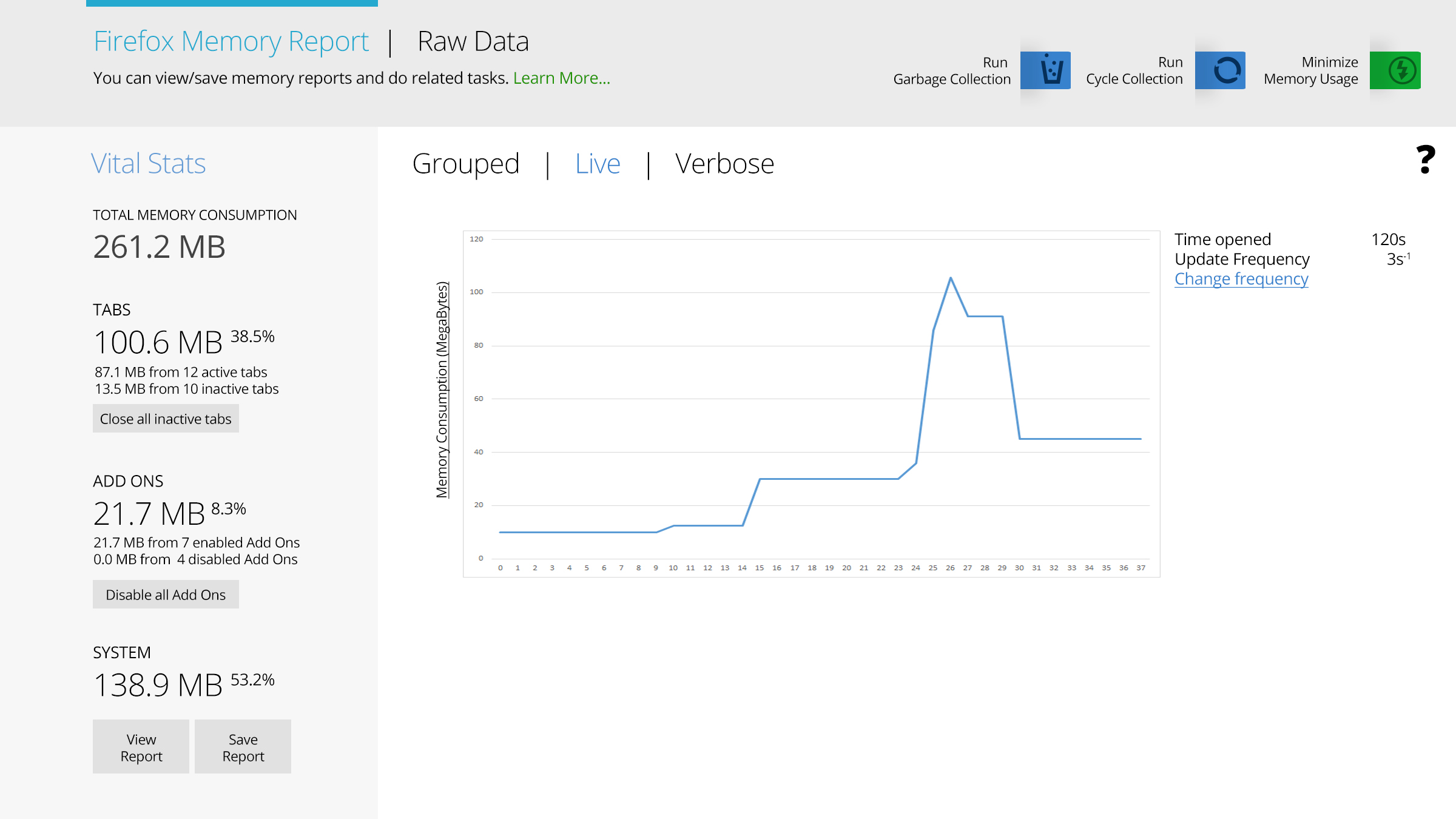 live about-memory page